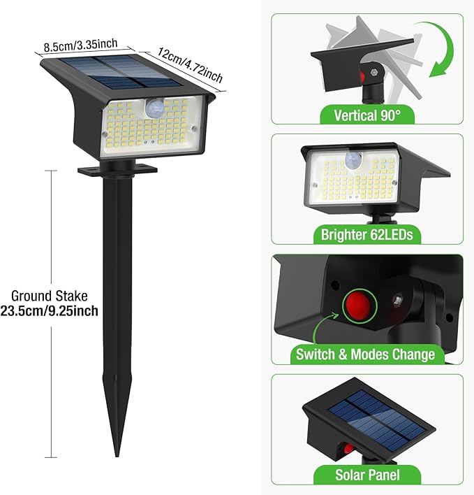 Solar Spot Lights Outdoor Motion Sensor