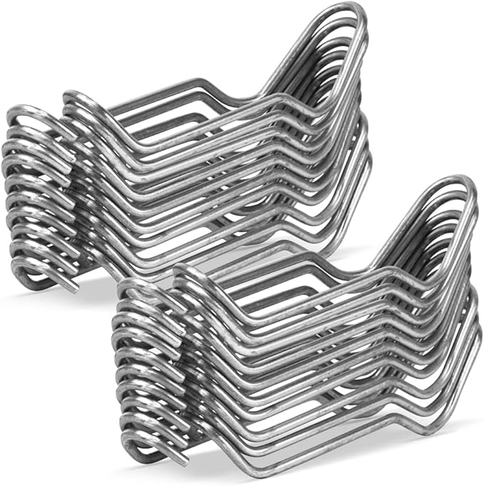 5/16 Inch 8mm Plants Vines Stakes Galvanized Steel Clips Garden Support Stakes Joints Climbing Vine Trellis Clips Plant Climbing Frame Buckles for Tomato Cucumber Eggplant Vine Vegetable,20 PCS