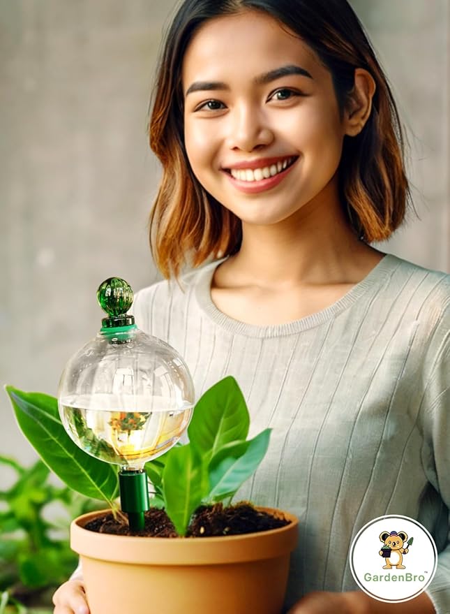 16 Oz Plant Watering Globes for Indoor Plants with Metal Self Watering