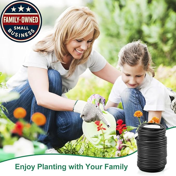 Decoroca Soft Plant Ties for Support - 65.6' Reusable Waterproof Plant Wire, Garden Twist, Office Organization and Decoration Binding(1pc/Black)
