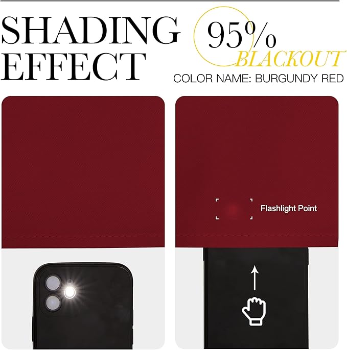 NICETOWN Blackout Curtain Panel Grommet - Home Decorations Thermal Insulated Solid Grommet Top Blackout Living Room Panel/Drape for Gift (Burgundy Red, 1 Panel, 52 x 72-inch)