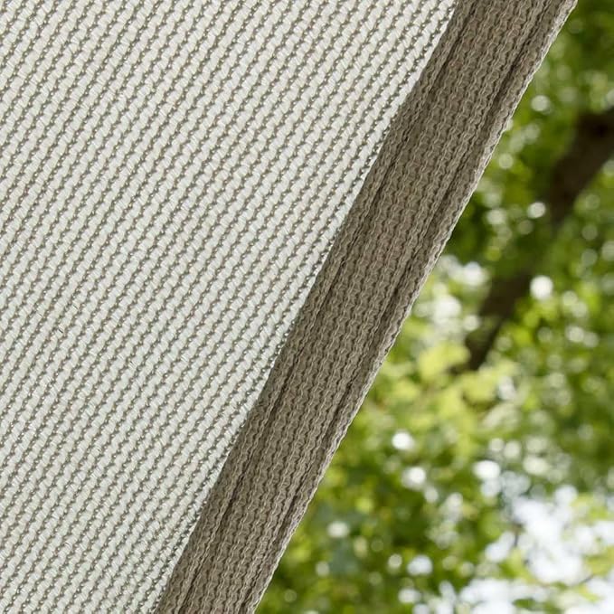 Amgo 14' x 14' x 14' Grey Triangle Sun Shade Sail UPF50+ Canopy Awning AGSLT, 95% UV Blockage, Water & Air Permeable, 200GSM Heavy Duty Commercial and Residential (We Make Custom Sizes)