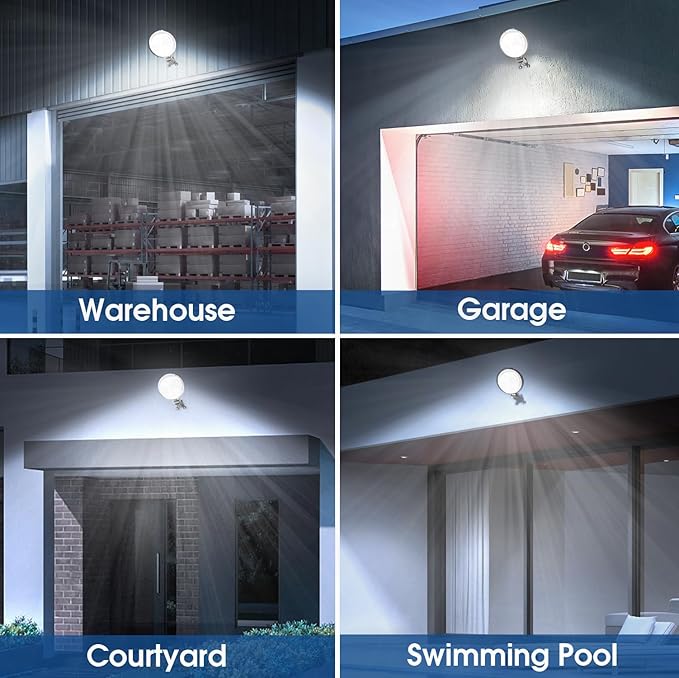2 Pack 150W LED Barn Light, 20000LM Dusk to Dawn Security Light with 150ยฐ Adjustable Angle Photocell, IP66 Waterproof 6500K Daylight Outdoor Lighting for Farmhouse/Yard/Street/Garage
