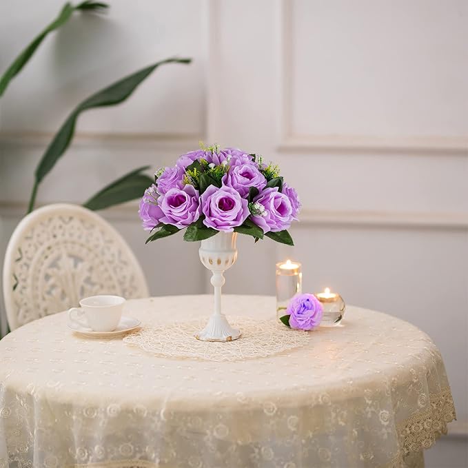 Artificial Flower Ball Centerpieces, Lilac Silk Roses