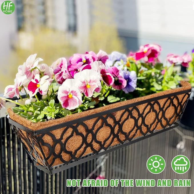 HFHOME 2Pcs 30" Trough Coco Fiber Replacement Liner, Natural 30 inches Window Deck Coco Replacement Liner for Window Box