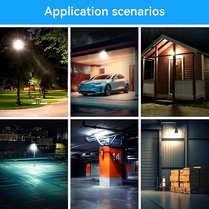 4Pack-100W LED Flood Light Outdoor,11000lm LED Work Light with 6FT US Plug,IP66 Waterproof Exterior Security Lights,6000K Daylight White Outside Floodlights Slim design for Playground Yard Stadium