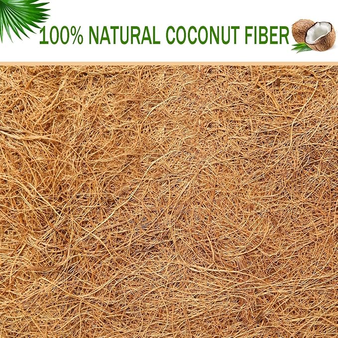 2 Pcs Garden Coconut Planter Liner - Preformed Window Box Natural Trough Coco Coir Mats (36 Inch)