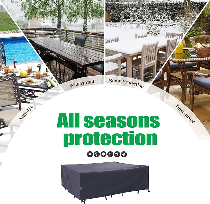 F&J Outdoors Patio Furniture Covers Waterproof UV Resistant Rip-stop Fabric - Image 8