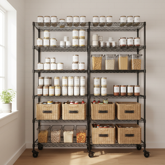 Small Space, Big Impact: How to Use Heavy Duty Rolling Wire Shelving Units in a Pantry