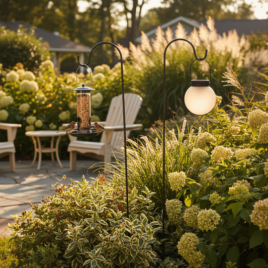 Shepherd Hooks for Bird Feeders and Solar Lights: What Actually Works in a Real Backyard