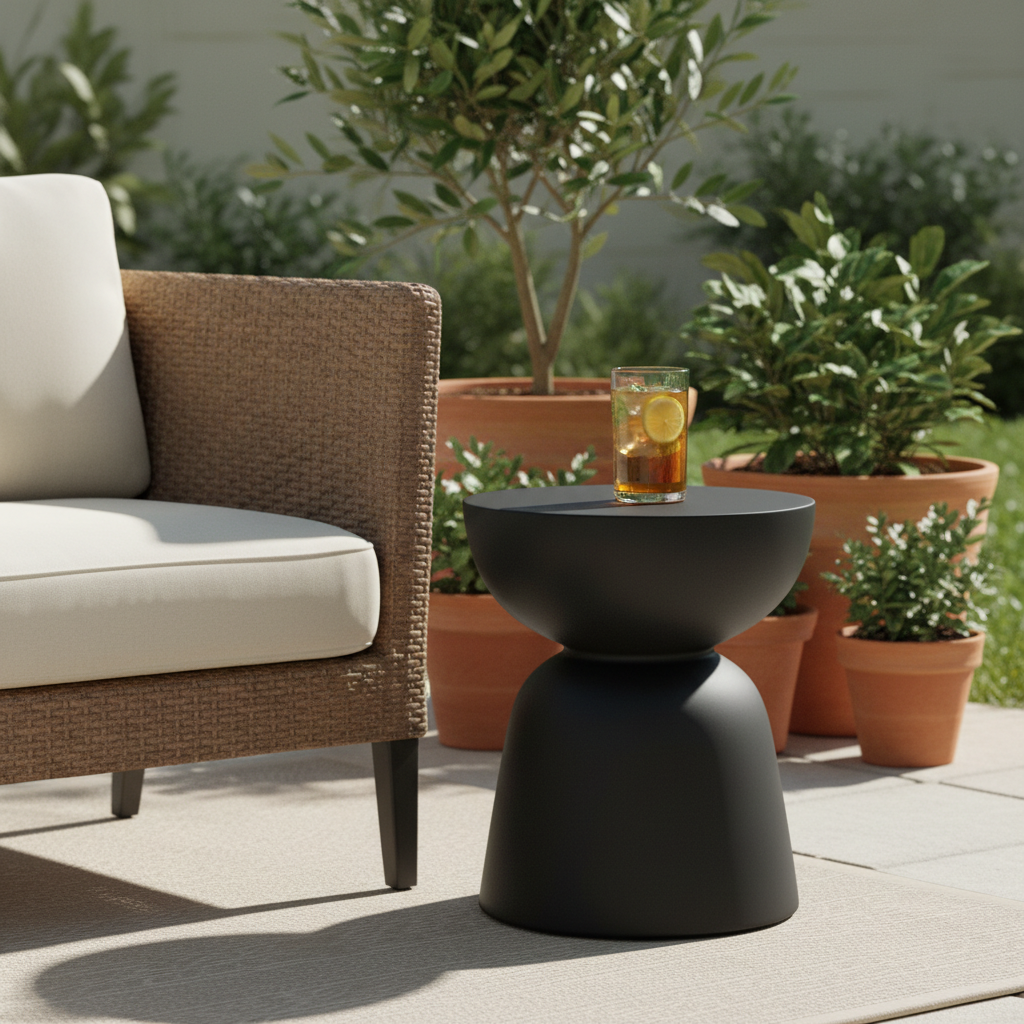 Fiberstone Accent Side Table for Outdoor Patio on a Budget: How to Get a Stylish, Weather-Proof Surface Without Spending Over $60