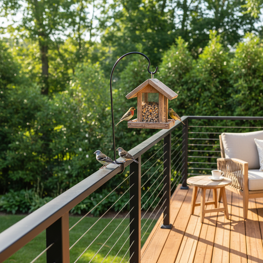 Wire Deck Railing Hooks for Bird Feeders: What Actually Works on a Suburban Backyard Railing