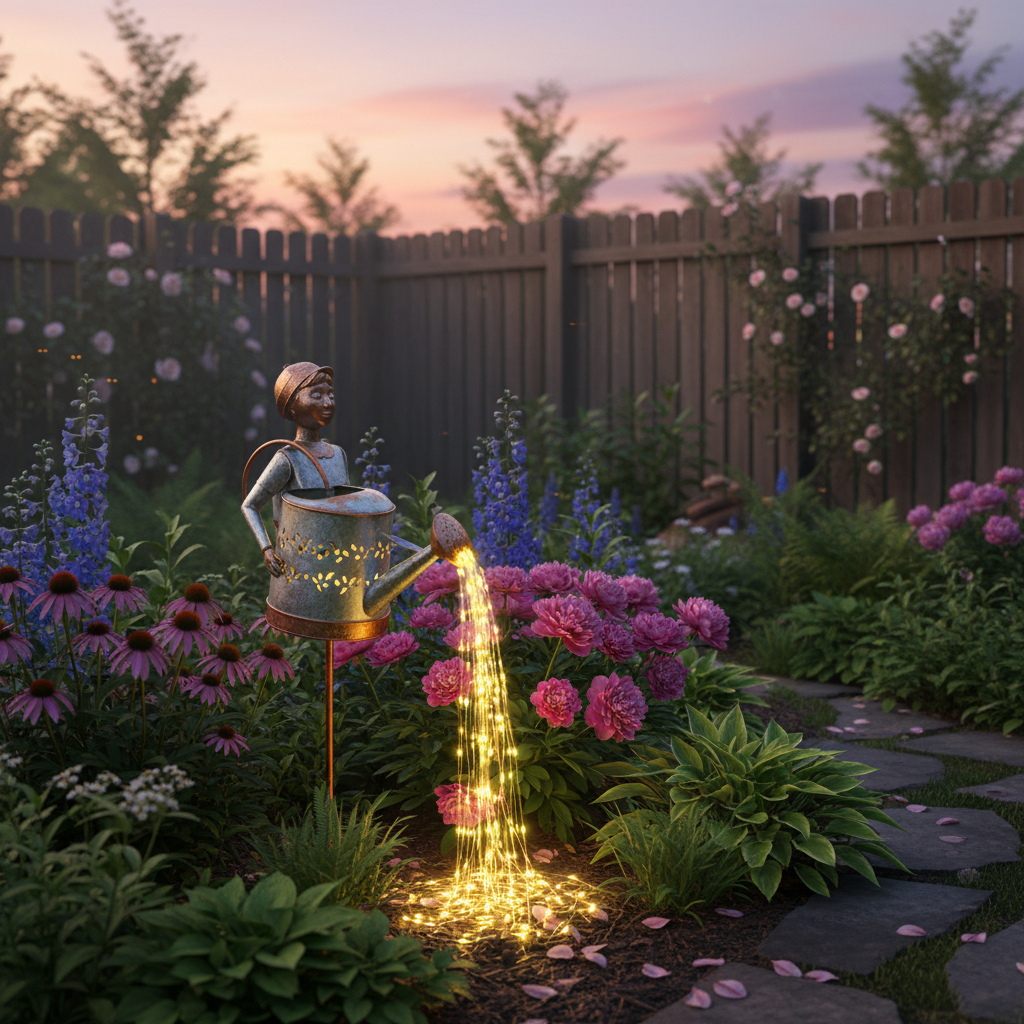 When String Lights Aren't Enough: The Case for Solar Watering Can Figurine Lights in Garden Decor