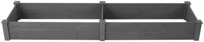 Over Ground 96x28x10 inch Raised Garden Bed, Large Wood Planter Box for Outdoor Herbs Vegetables Flowers, Tool-Free Quick Assembly Patio Yard Gardening Container, Durable Natural Cedar Frame