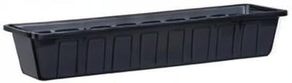 Root & Vessel Poly-Pro Plastic Flower Box Planter, Black, 30-Inch