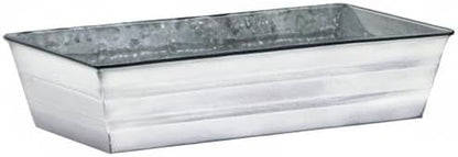 Achla Designs Galvanized Window Flower Box Planter-Cape Cod White-Small (22" L x 6" W x 5" H)