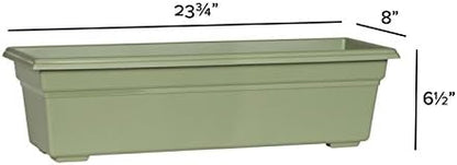 Root & Vessel 16240 24" Flowerbox Sage, Inch