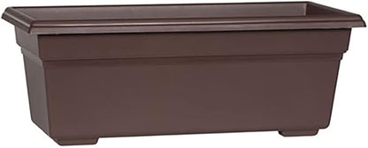 Root & Vessel 16193 Countryside Flower Box Planter, 18-Inch, Brown