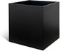 Galvanized Steel Planter Box 26Inch Black Metal Planter Large Square Indoor Outdoor Planters Cube Steel Heavy Duty Flower Pot Powder Coating Modern Commercial Residential for Patio, Yard, Garden