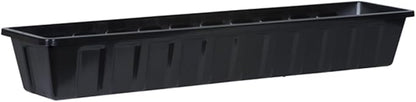 Root & Vessel Poly-Pro Plastic Flower Box Planter, Black, 36-Inch