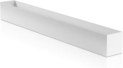 Window Sill Planter Box Trough Rectangle Planter Long Window Planters Modern Galvanized Steel Succulent Planter White 32 in Metal Windowsill Pot for Indoor Plants Herb Table Home Outdoor