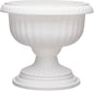 Southern Patio Dynamic Design 18 Inch Outdoor Home Resin Grecian Urn Versatile Planter Pot for Entryways and Backyard Patios, White