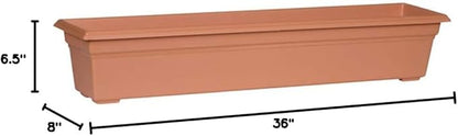 Novelty 16365 Countryside Flower Box Planter, 36-Inch, Terracotta