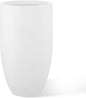 Kante 24 Inch Tall Round Concrete Planter, Large Indoor Outdoor Plant Pots with Drainage Hole and Rubber Plug, Modern Decorative Garden Pots for Home Patio Porch, White