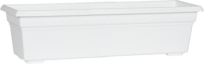Root & Vessel 16242 Countryside Flower Box Planter, White, 24-Inch