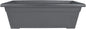 The HC Companies 28 Inch Romana Planter Box with Drainage Plug, Lightweight UV-Resistant Plastic Outdoor Planters, 1-Pack Flower Box for Garden, Patio, Balcony, and Fence, Warm Gray