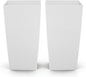 VEVOR 30 inch Tall Planters for Outdoor Plants Set of 2, White Tall Planter for Indoor Plants, Modern Large Planters for Front Porch Patio Balcony, Plant Container Flower Pots with Built-in Drainage