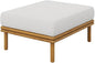 Modway Wren Teak Wood Outdoor Ottoman in Natural Sail