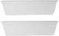The HC Companies 24 Inch Eclipse Window Planter Box with Drainage Holes & Attached Saucer, Lightweight UV-Resistant Plastic Indoor & Outdoor Planters, 2-Pack Flower Box for Garden & Home Decor, White