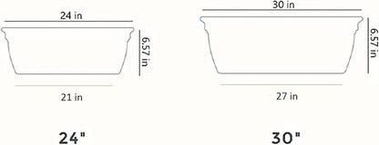 The HC Companies 30" Eclipse Plastic Window Box 7.76"x29.98"x6.57" in Clay Color