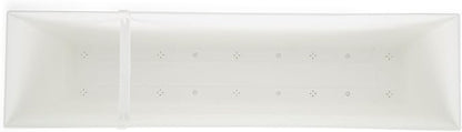 The HC Companies Indoor Outdoor 30 Inch Eclipse Series Window Flower Garden Ornamental Planter Box with Removable Attached Saucer, White (2 Pack)