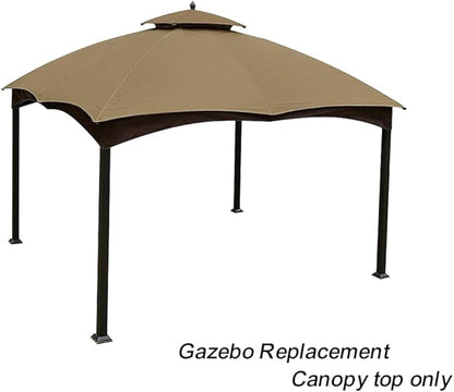 Eurmax USA High Performance Replacement Canopy Top for Lowe's Allen Roth Heavy Duty Gazebo Roof Gazebo Top with Air Vent 10X12 Cover #GF-12S004B-1, Replacement Top Only (Khaki)