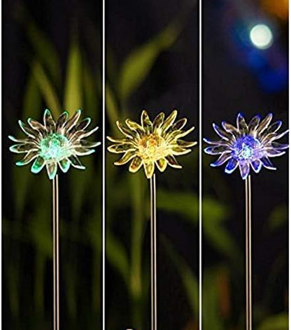 Solar Powered Garden Stake LED Light, Set of 2 (Sunflower)