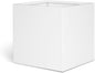 White Steel Planter Square Outdoor Planters Galvanized Steel Planter Box 24 Inch Indoor Metal Large Planters Cube Heavy Duty Flower Pot Modern Commercial Residential for Trees Patio Yard Garden