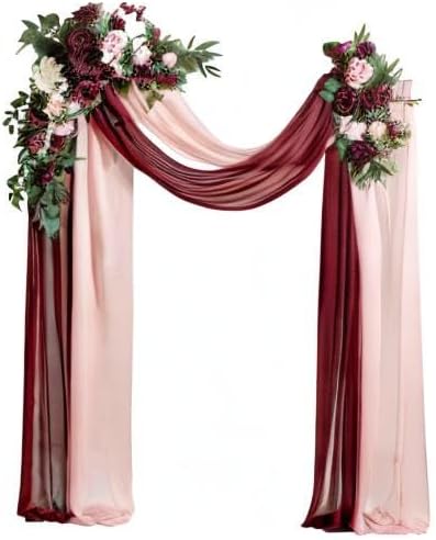 Artificial Wedding Arch Flower Swag Kit in Blush and Marsala Tones