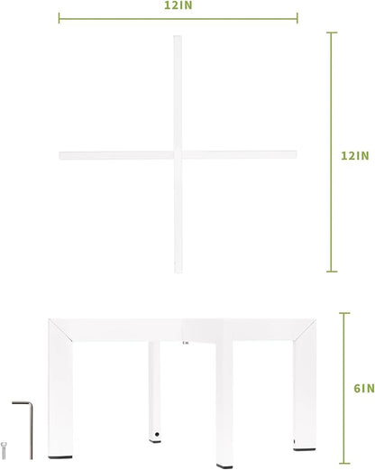 IZIDDO Plant Stand Indoor Outdoor,Metal Mid-Century Pot Stand,Modern Plant Holder Rattan Flower Plant Stool,Low Short Plant Stands for Indoor Fit 5-12 Inch Pot,White(Pot & Plant Not Included)