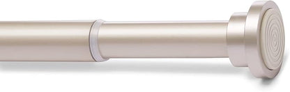 Amazon Basics No Drill Adjustable Indoor Outdoor Tension Curtain Rod, 54-90" Length, Nickel