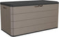 TARKARI Premium Pro Edition 100 Gallon Lockable Resin Deck Box, Waterproof & UV-Resistant Outdoor Storage Box for Outdoor Cushion Storage, Garden Tools & Pool Accessories Storage, Brown