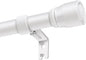 1” Diameter Curtain Rods Itself is 30 to 60 inch 2 Pack Fit 30-54 inch Window with Heavy Duty Adjustable Rod Matte White Splicing Metal Extra Long Curtain Rod for Windows