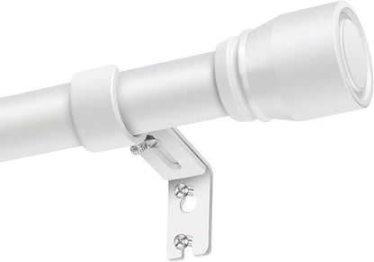 1” Diameter Curtain Rods Itself is 30 to 90 inch 1 Pack Fit 30-84 inch Window with Heavy Duty Adjustable Rod Matte White Splicing Metal Extra Long Curtain Rod for Windows