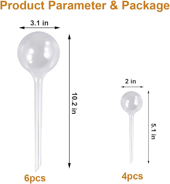 Plant Automatic Watering Devices, Clear Plastic Self-Watering Bulbs Flower Automatic Watering Device While Away Garden Waterer for Plant Indoor Outdoor