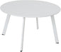 Grand patio 28-inch Outdoor Steel Coffee Table, Round Patio Side Table, Great for Backyard Patio Deck, White