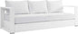 Modway Tahoe Aluminum Outdoor Patio Sofa in White White