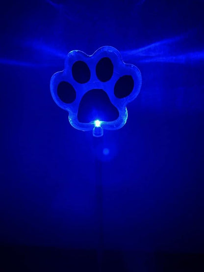 Solar Garden Stake Lights with Color Changing LED or Regular White LED Landscape Path Lights (Set of 2) (Dog Paw)