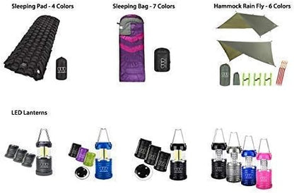 Gold Armour Camping Hammock - XL Double Hammock Portable Hammock Camping Accessories Gear for Outdoor Indoor with Tree Straps, USA Based Brand (Yellow and Pink)