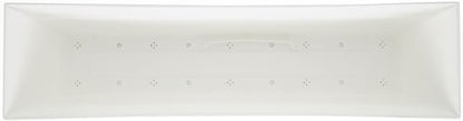 The HC Companies Indoor Outdoor 30 Inch Eclipse Series Window Flower Garden Ornamental Planter Box with Removable Attached Saucer, White (2 Pack)